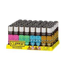 CLIPPER LIGHTER MEXICAN SKULL 48 - LIGHTERS AND BUTANE