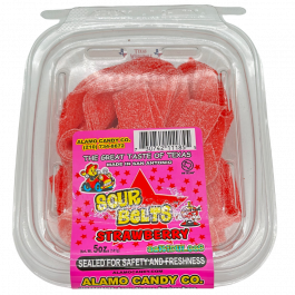 Acc Candy ACC SOUR BELTS TUB STRAWBERRY 6O - MEXICAN CANDY & SNACKS - CATEGORIES