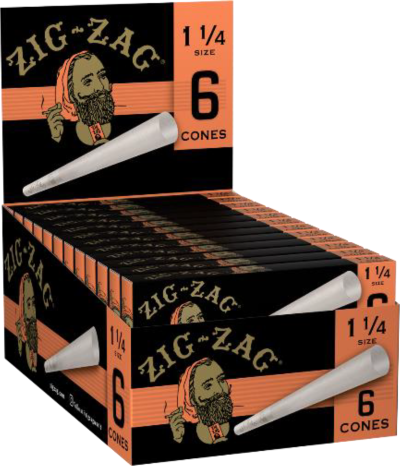 ZIG ZAG CONES 11/4 6PK 24CT - CIGARETTES PAPERS