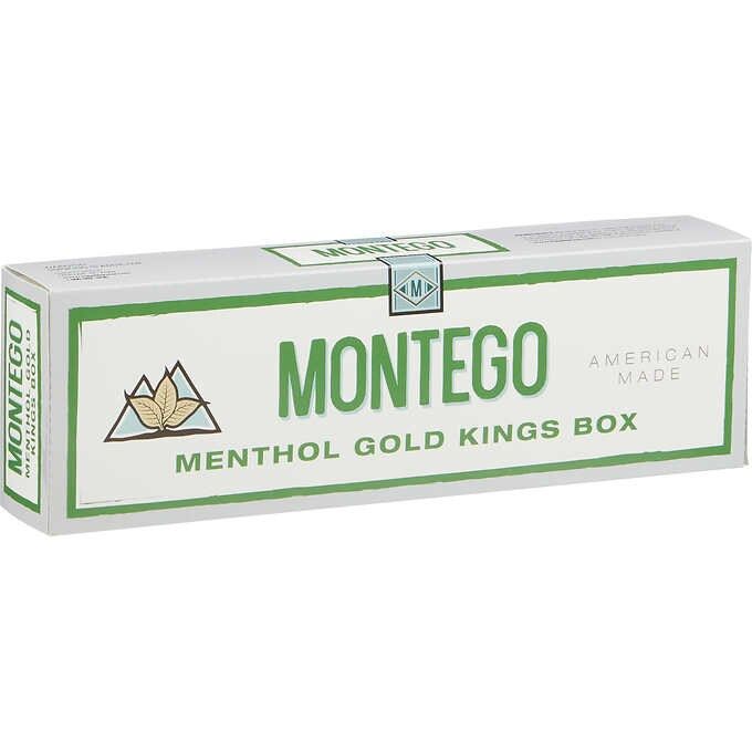 kings menthol cigarettes MONTEGO MENTHOL GOLD KING BOX - CIGARETTES