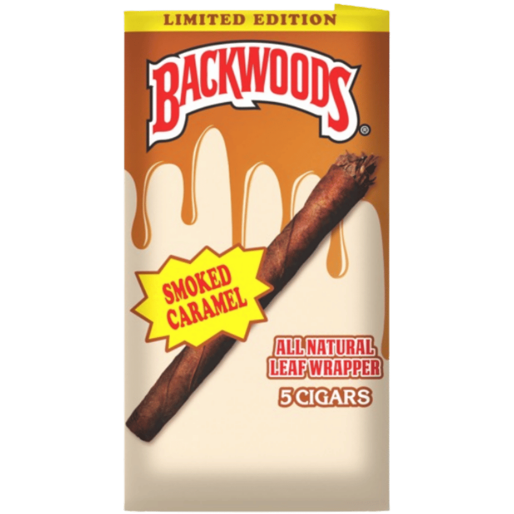 BACKWOODS 5PK SMOKED CARAMEL 8CT - CIGARETTES