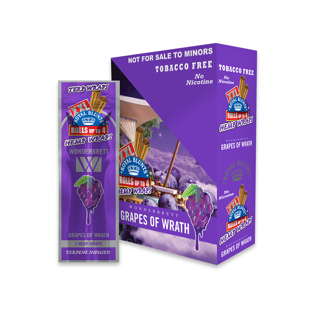 wb tobacco RB XXL HEMP WRAPS WB GRAPE 25/2P - CIGARETTES PAPERS