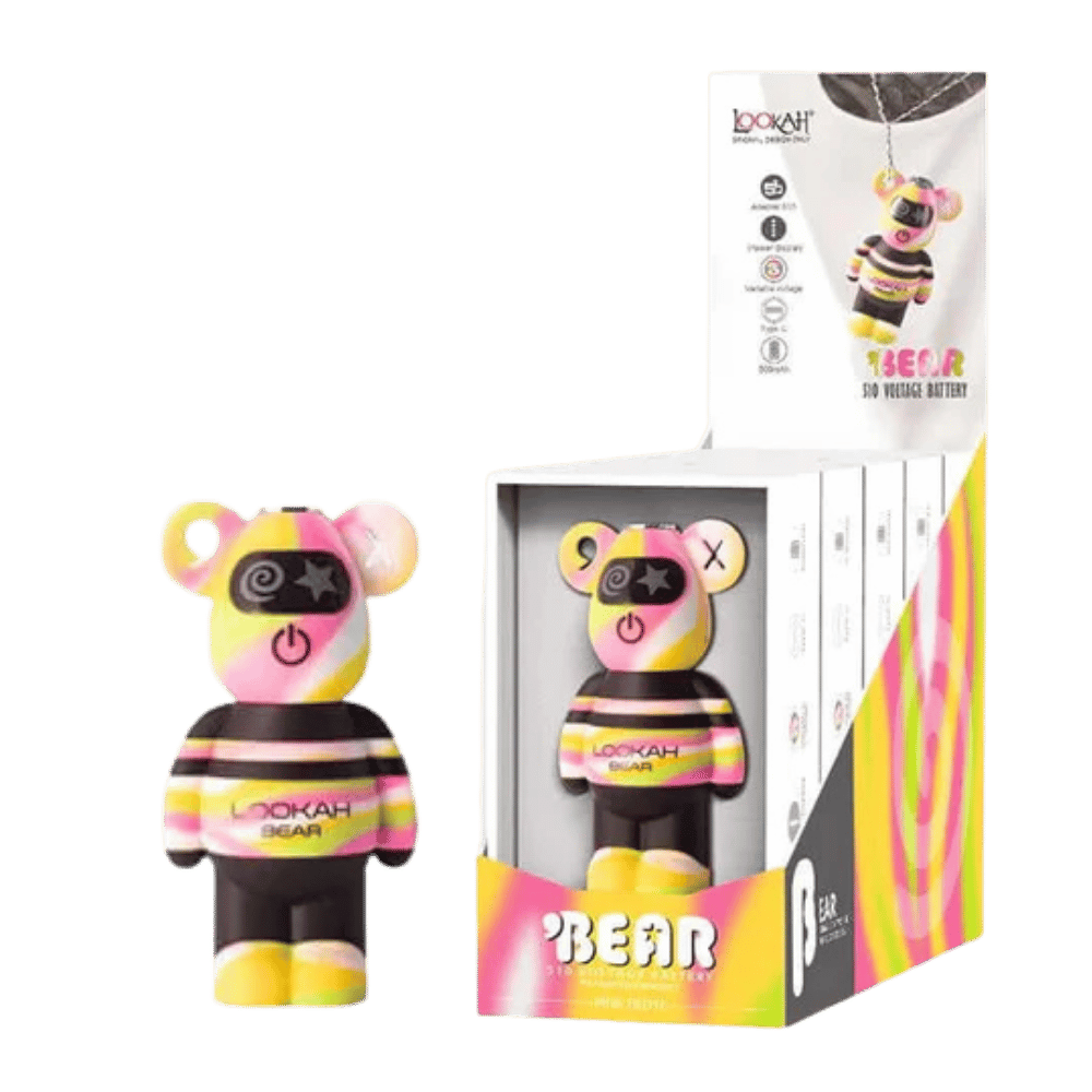 LOOKAH BEAR BATTERY TIEDYE PINK