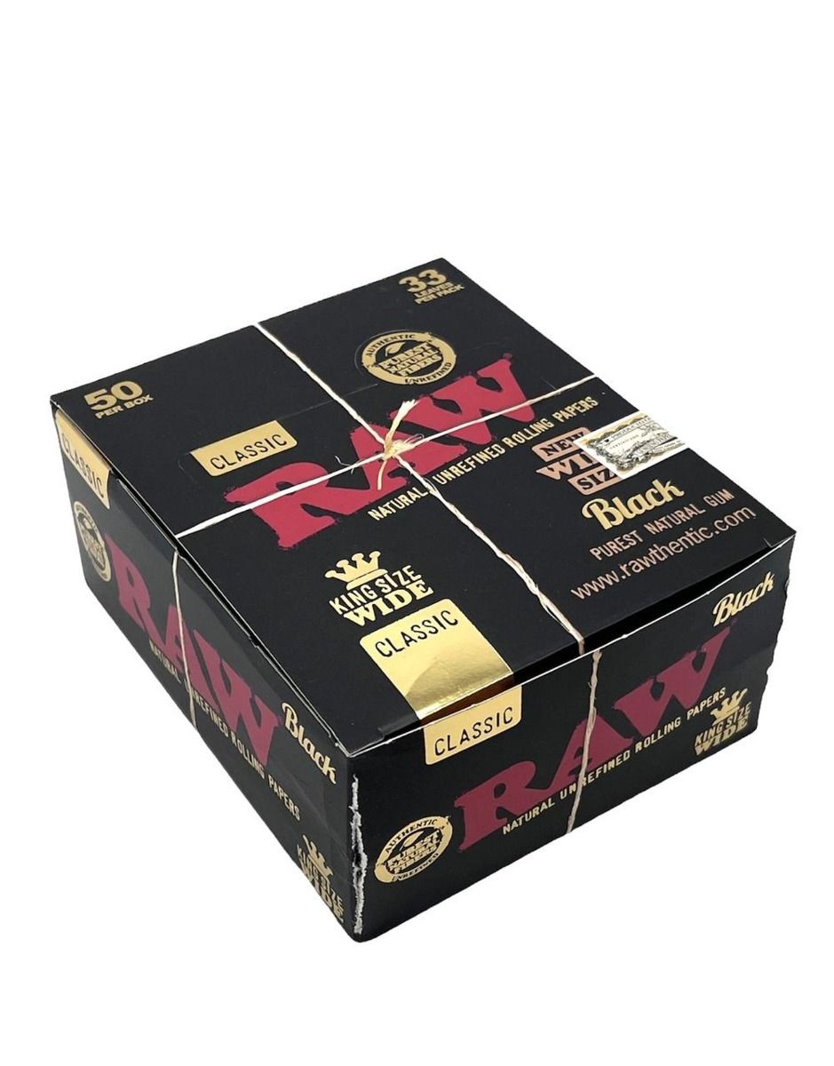 black paper cigarettes RAW CL BLACK PAPER KS WIDE 50CT - CIGARETTES PAPERS