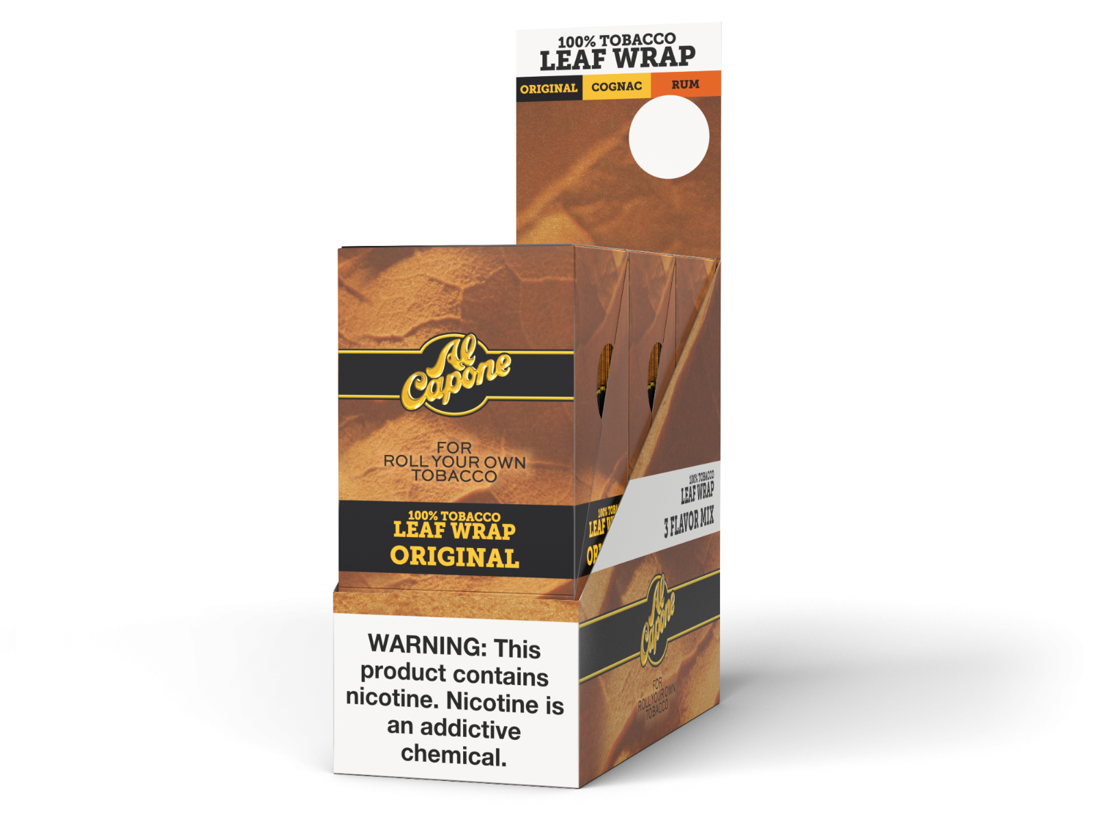 capone cigarettes AL CAPONE WRAPS ORIGINAL 3/18PK - CIGARETTES