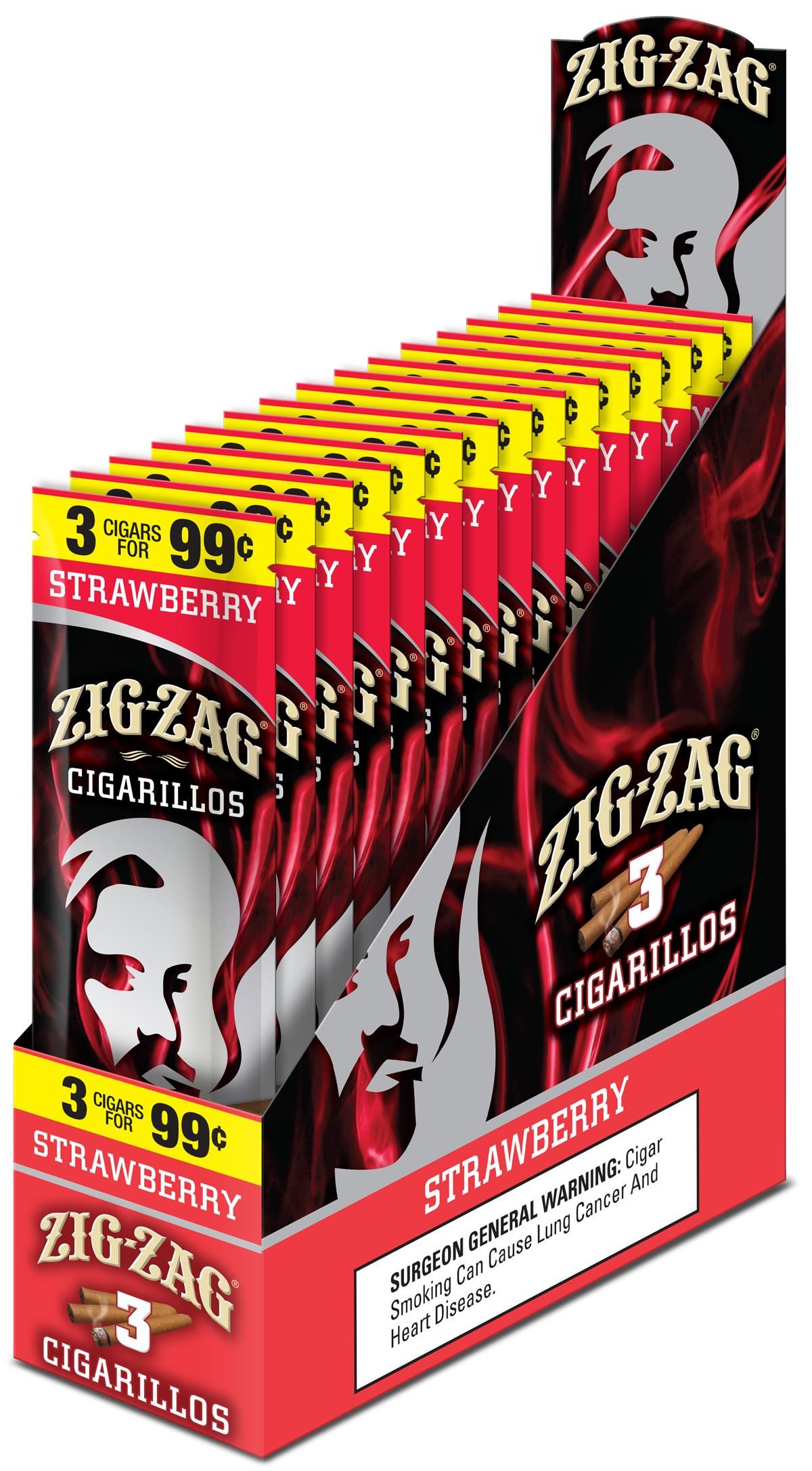 ZIG-ZAG 3 FOR.99 STRAWBERRY 15CT