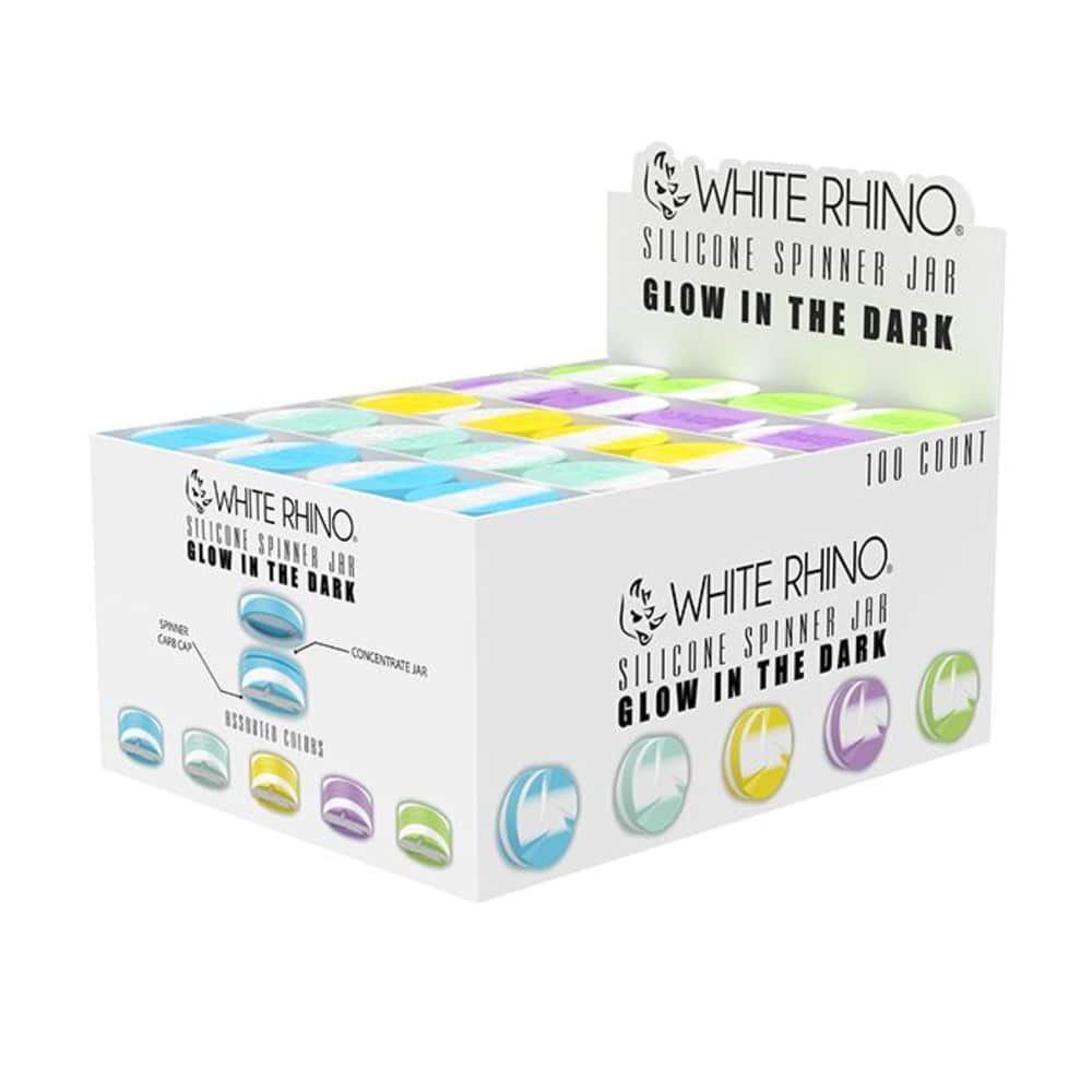 WHITE RHINO JAR SILICONE GLO 100 - TOBACCO ACCESSORIES