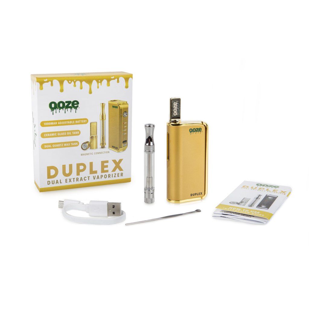OOZE DUPLEX VAPORIZER GOLD 1CT - TOBACCO ACCESSORIES