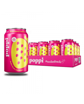 POPPI 12OZ STRAWBERRY LEMON 12CT