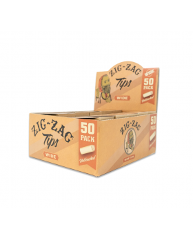 ZIG ZAG TIPS UNBLEACHED WIDE 50C
