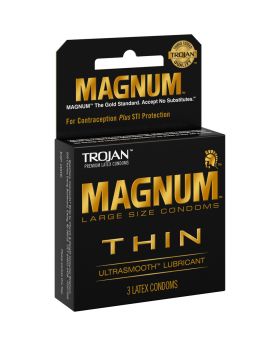 TROJAN MAGNUM THIN BLACK 6CT