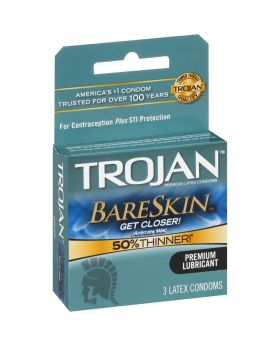 TROJAN BARE SKIN GRAY 6CT