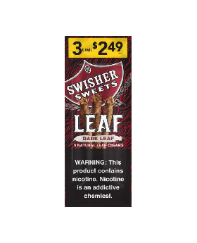 SWISHER LEAF $2.49 DARK 10/3PK