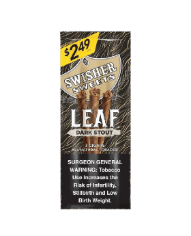 SWISHER LEAF $2.49 DK STOUT 10/3