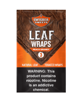 SWISHER LEAF WRAPS PEACH 10CT