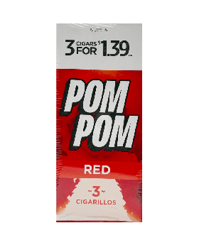 POM POM 3/1.39 RED CIG 15CT