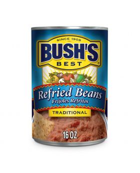 BUSH'S REFRIED BEANS 16OZ
