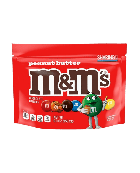 M & M PEG PEANUT BUTTER 9OZ 1CT