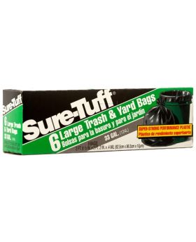 SURE TUFF 33GAL TRASH 6BAG