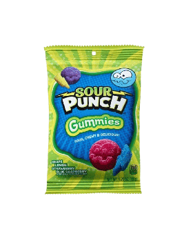 SOUR PUNCH PEG GUMMIES 6.75OZ1C