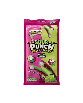 SOUR PUNCH PEG STRAWS CHER 5OZ