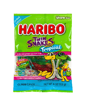 HARIBO PEG TWIN TROPICAL 4OZ 1CT