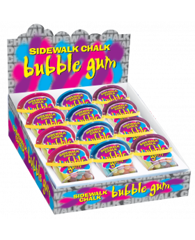 SIDEWALK CHALK BUBBLE GUM 12CT