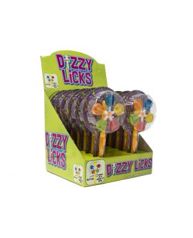 DIZZY LICKS SPIN LOLLIPOP 12CT