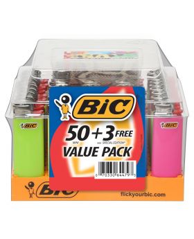 BIC LIGHTERS MINI 50+3CT