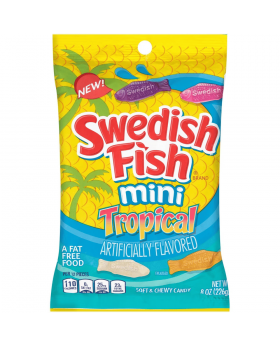 SWEDISH FISH PEG TROPICAL 8OZ