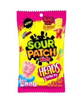 SOUR PATCH PEG HEADS 8OZ 12CT