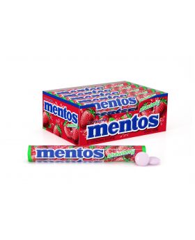 MENTOS ROLL STRAWBERRY 15CT
