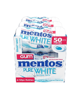 MENTOS JAR GUM PURE WHITE SWE 6C