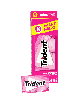 TRIDENT VALUE BUBBLEGUM 8PK