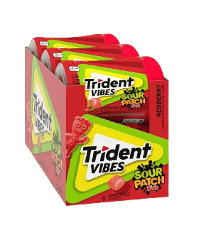 TRIDENT 40 PC SOUR PATCH RED 6CT