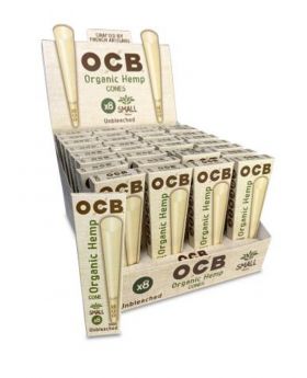 OCB CONES ORG HEMP 78MM 8PK 32CT