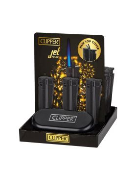 CLIPPER LIGHTER PREM BLACK 12CT