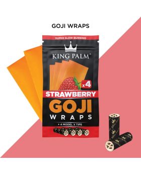 KING PALM GOJI WRAP STRAW 15/4PK