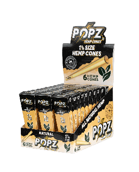 POPZ HEMP CONES 1.25 NAT 6PK 30C