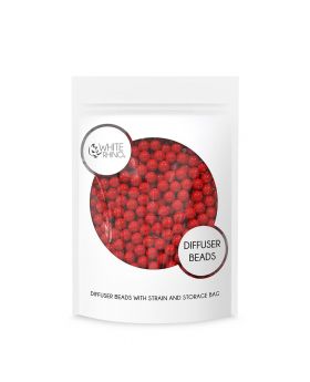 WHITE RHINO BEADS RED 10CT