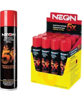 NEON BUTANE GAS 5X REFINED 12CT