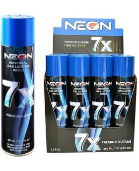 NEON BUTANE GAS 7X REFINED 12CT
