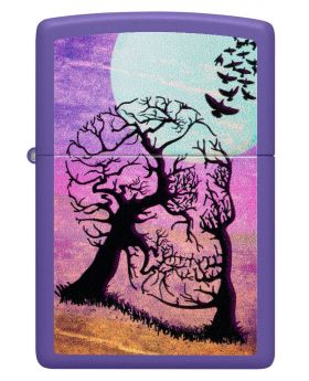 ZIPPO LIGHTER SKULL TREE DESIGN
