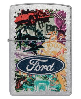 ZIPPO LIGHTER FORD COLLAGE DESIG