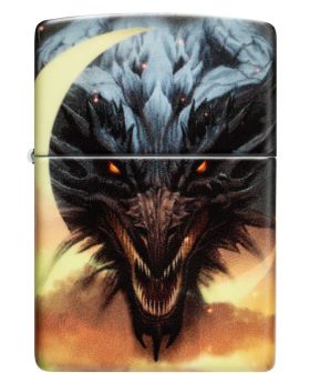 ZIPPO LIGHTER DRAGON DESIGN GLOW
