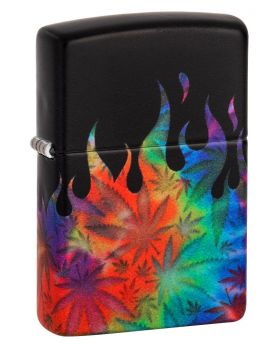 ZIPPO LIGHTER LEAF DESIGN