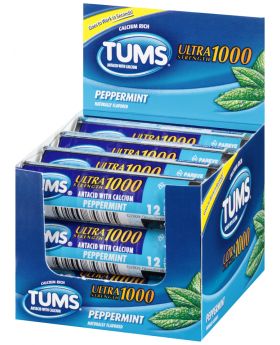 TUMS ULTRA PEPPERMINT 12CT