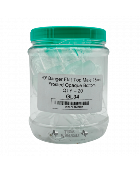 GLASS BANGER MALE 18MM GL34 20CT