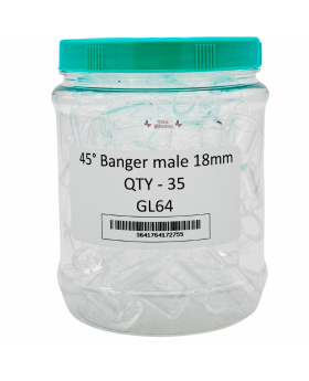GLASS BANGER MALE 18MM GL64 35CT