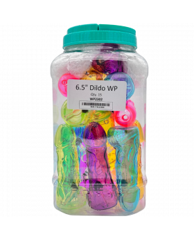 GLASS WP 6.5IN DILDO WP2302 15CT